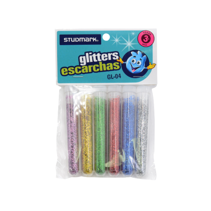 ESCARCHA TUBITOS SURTIDOS 3G,  6 UNIDS STUDMARK
