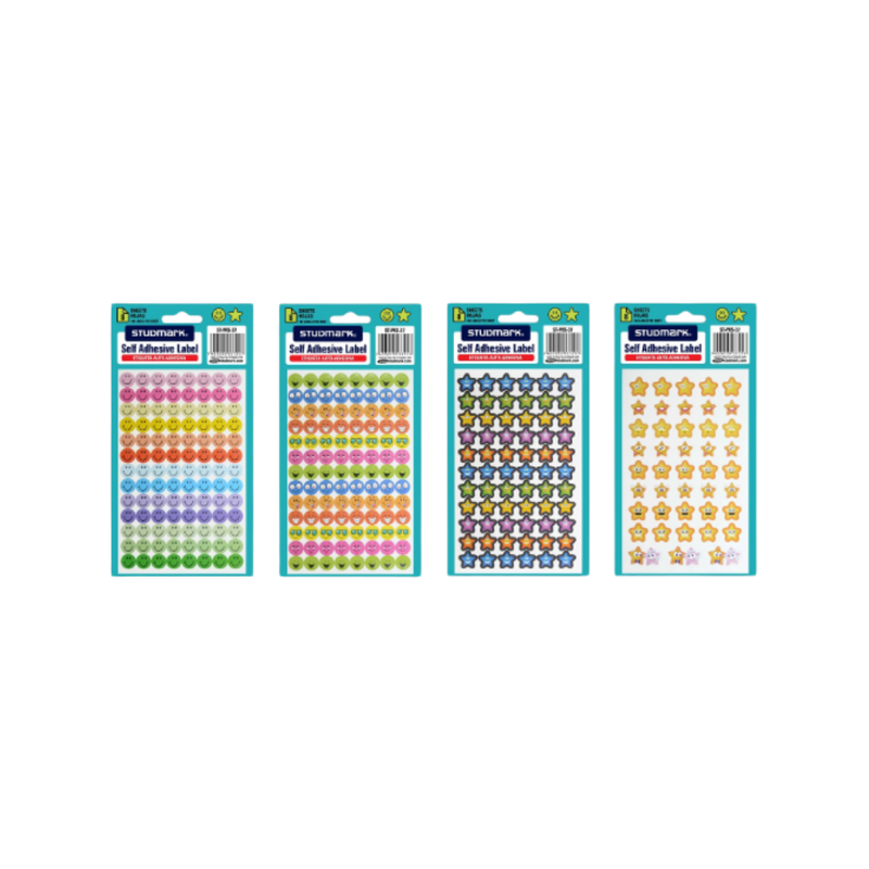 ETIQUETAS CARITAS ESTRELLAS (12 UNID) STUDMARK