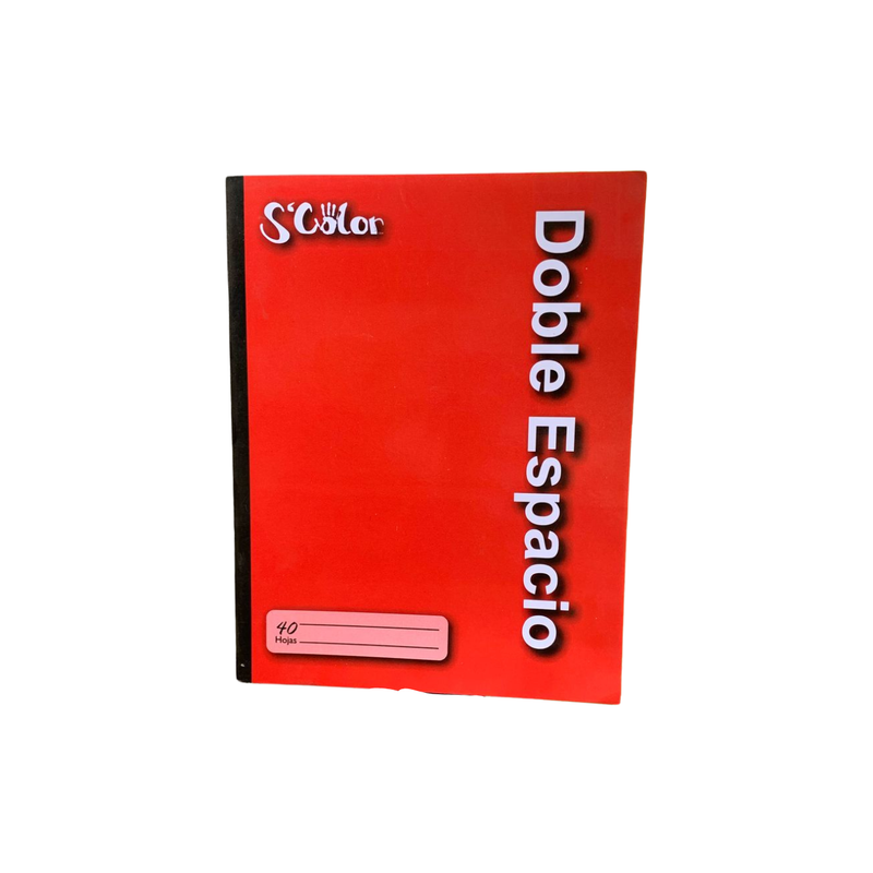 CUADERNO DOBLE ESPACIO 40H S'COLOR