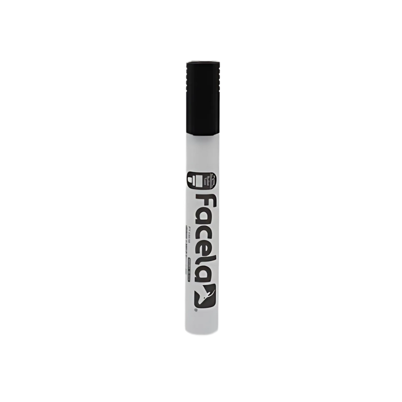 MARCADOR PLASTICO PERMANENTE NEGRO P/CINCEL (12 UNIDADES)