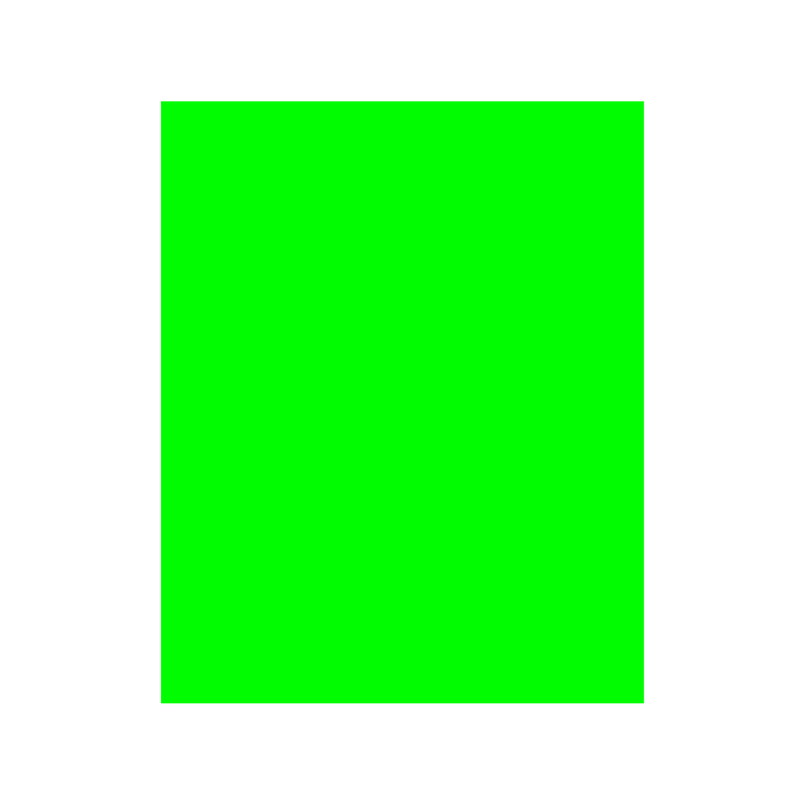 CARTULINA  SATINADA  VERDE NEON 64 X  56 (PAQ 25)