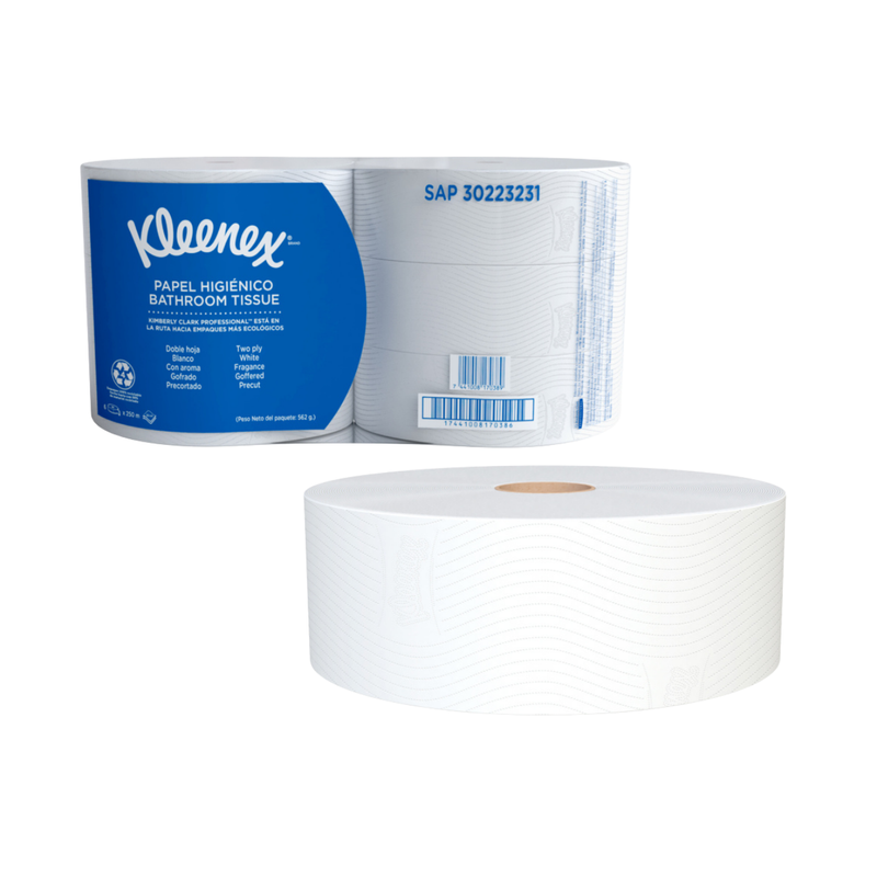 PAPEL HIG. DOBLE HOJA KLEENEX 250MTS #30223231 UNIDAD (6)