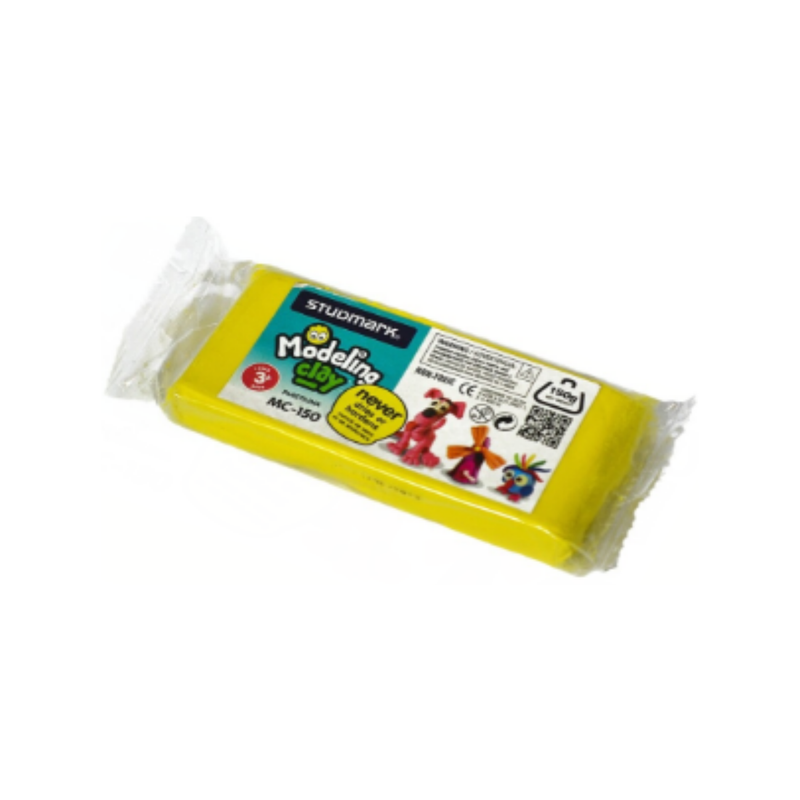 PLASTILINA BARRA 150G AMARILLA STUDMARK