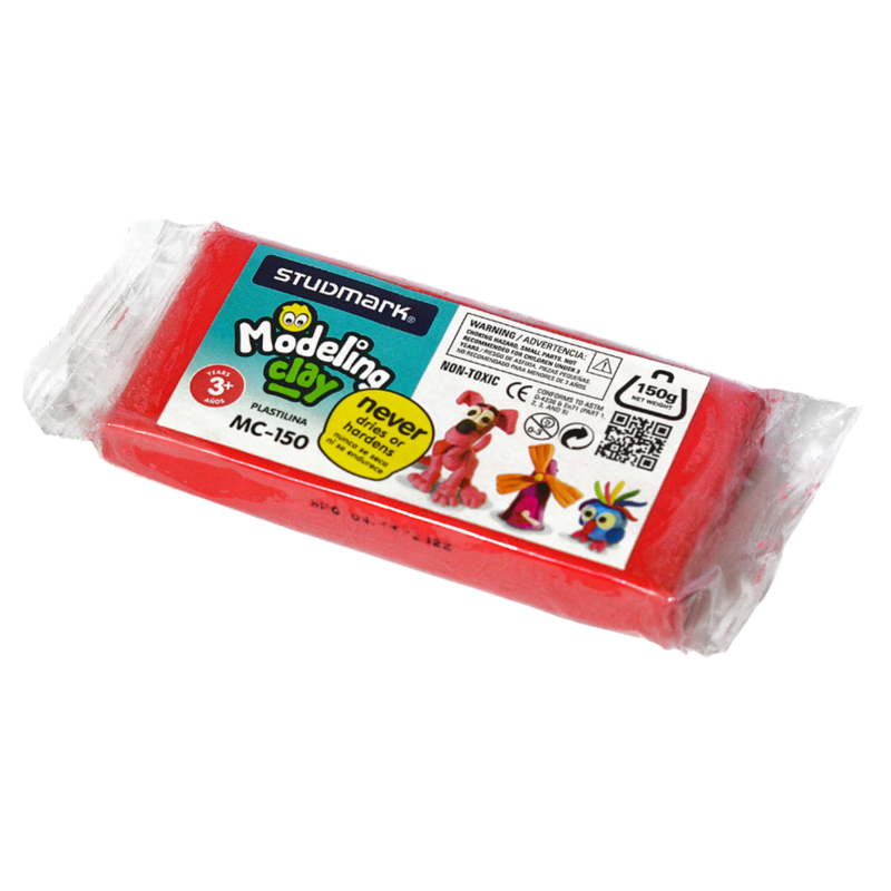 PLASTILINA BARRA 150G ROJA STUDMARK