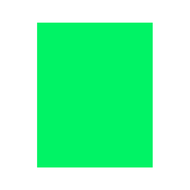 CARTULINA SATINADA VERDE CLARO 25 X 22.75 (PAQ 25)