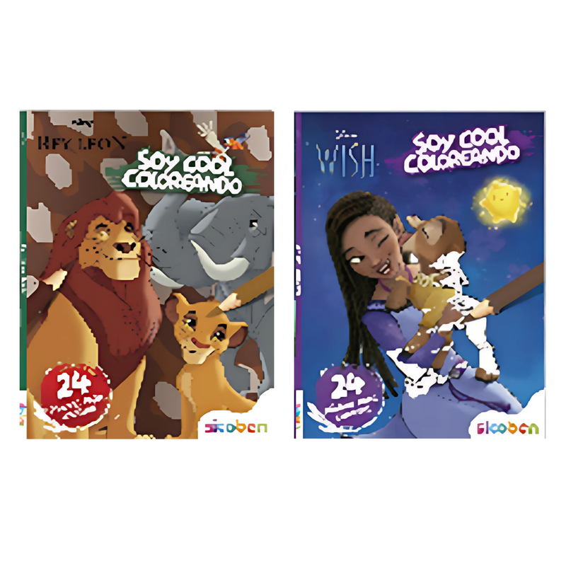 SOY COOL COLOREANDO REY LEON / WISH LIBRO DE COLOREAR - 24 PAG - BLANCO Y NEGRO - 21X27CM SICOBEN