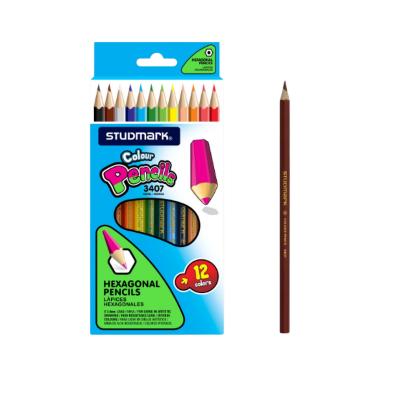 LAPICES DE COLOR HEXAGONAL 12 UDS STUDMARK