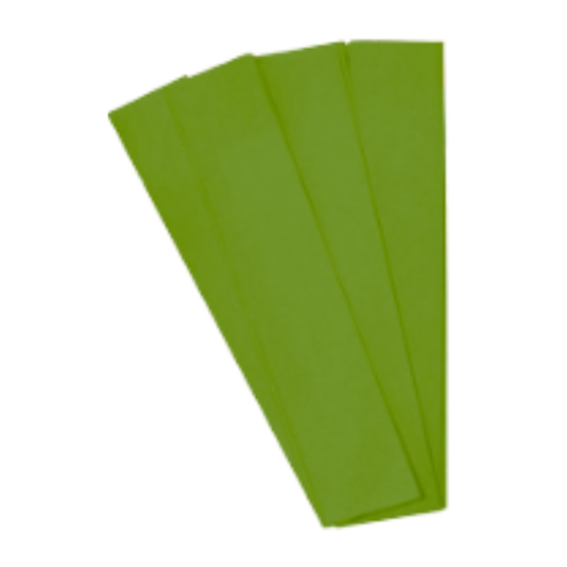PAPEL CREPE VERDE LIMON 50 X 200cm (PAQ 10)
