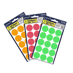 [ST-PRS-46]  ETIQUETAS CIRCULOS 1 " (150 PZS) STUDMARK