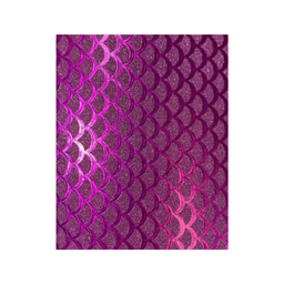 [OFF-35S] FOAM ESCARCHADO T/CARTA ESCAMAS SIRENA MAGENTA (10H)