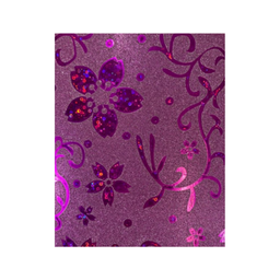 [OFF-54] FOAM ESCARCHADO T/CARTA FLORES LILA (10H)