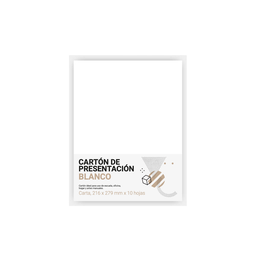 [SP-361501C1] CARTON PRESENTACION BLANCO T/CARTA 8.5 X 11"( PAQ 10)