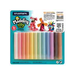 [ST-MC-020-P] PLASTILINA 12 COLORES PASTELES 200G