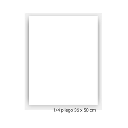[OFF-361505C1] CARTON PRESENTACION BLANCO (1/4 PLIEGO) 36X50CM 10 UDS