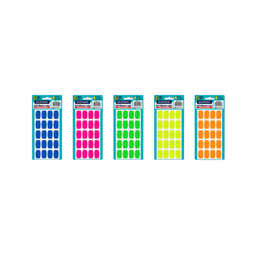 [ST-PRS-22] ETIQUETAS 1.6X 1.6CM (400PZS) NEON