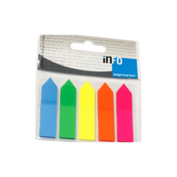 [681] INDICE PLASTICO "BANDERITAS" 5 COL. 125H. INFO