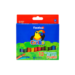 [CRA-678403] CRAYONES DE CERA JUMBO CARIBE 12 COLORES