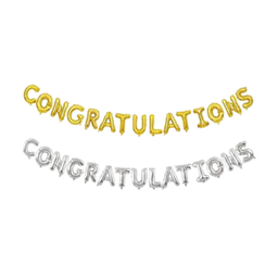 [OFF-31023-5-2] GLOBO METALICO FIGURA ROTULO CONGRATULATION 41X70