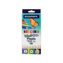 [OFF-ST-3463] LAPICES PLASTICOS DE 12 COLORES STUDMARK (CJ 12)
