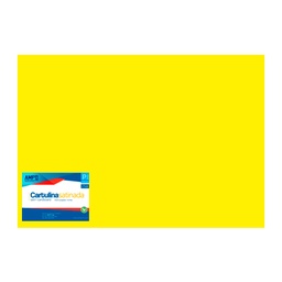 [OFF-6355] CARTULINA SATINADA AMARILLA 25 X 22.75 (PAQ 25)