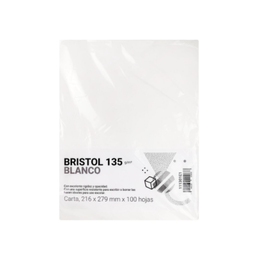 [OFF-111501N1] BRISTOL BLANCO 150 GRS T/CARTA 8.5 X 11" PAQ 100