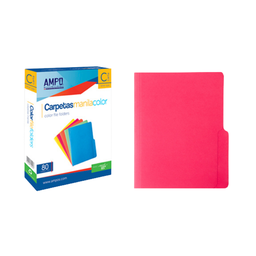 [OFF-012015] FOLDER AMPO COLOR ROJO T/CARTA (PAQ 80)