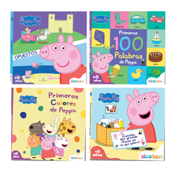 [OFF-48911] APRENDO CON PEPPA PIG LIBRO CARTÓN DURO-10 PAG -4 PORTADAS -MEDIDAS 20X20 CM SICOBEN