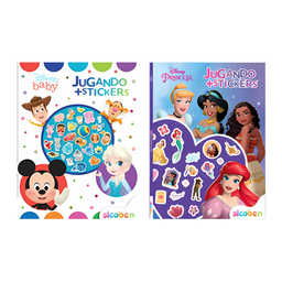 [OFF-BP-D-CS-6432] JUGANDO + STICKERS DISNEY 27X20CM  24 PAG + 1 STICKERS SICOBEN