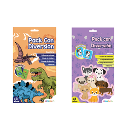 [OFF-NV-S-PMD-2225] PAQUETE: 1 LIBRO DE COLOREAR,  1 HOJA DE STICKERS,  1 JUEGO DE MEMORIA O DOMINÓ ROMPECBEZAS SEGÚN EL MODELO, 4 COLORES, 4 MODELOS SICOBEN