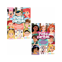 [OFF-BP-D-CS-9329] PINTA CARITAS / DISNEY DOS TÍTULO 32 PAG +2 PAG STICKERS SICOBEN