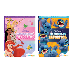 [OFF-BP-D-C-3332] MIS PERSONAJES FAVORITOS DISNEY  2 TÍTULOS 80 PAG SICOBEN