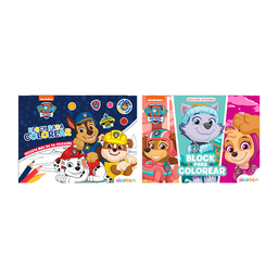 [OFF-BP-P-CS-4466] MI BLOCK DE COLOREAR PAW PATROL 2 TITULOS  24 PAG SICOBEN