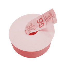 [OFF-21855] ROLLO FICHERO TAKE A TOP 1500 FICHAS 2 DIG ROJO UNIDAD