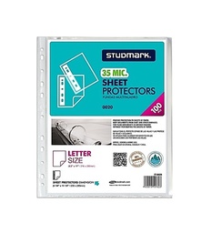 [ST-00020] FUNDAS PROTECTOR T CARTA. 35MIC  100 UDS STUDMARK